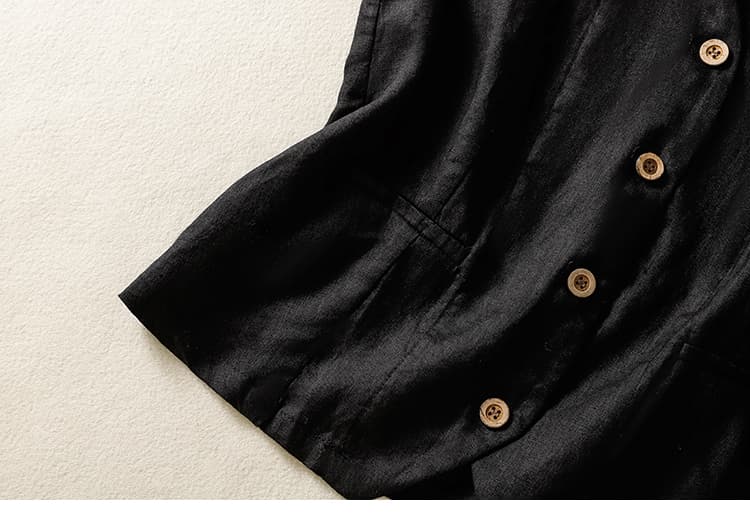 순수 린넨 베스트 여름 얇은 스타일 여성 외부 가져 가라. 어깨 2026 새로운 몸매 가꾸기 쇼트 스타일 민소매 정장 아마 조끼 상세 이미지 33