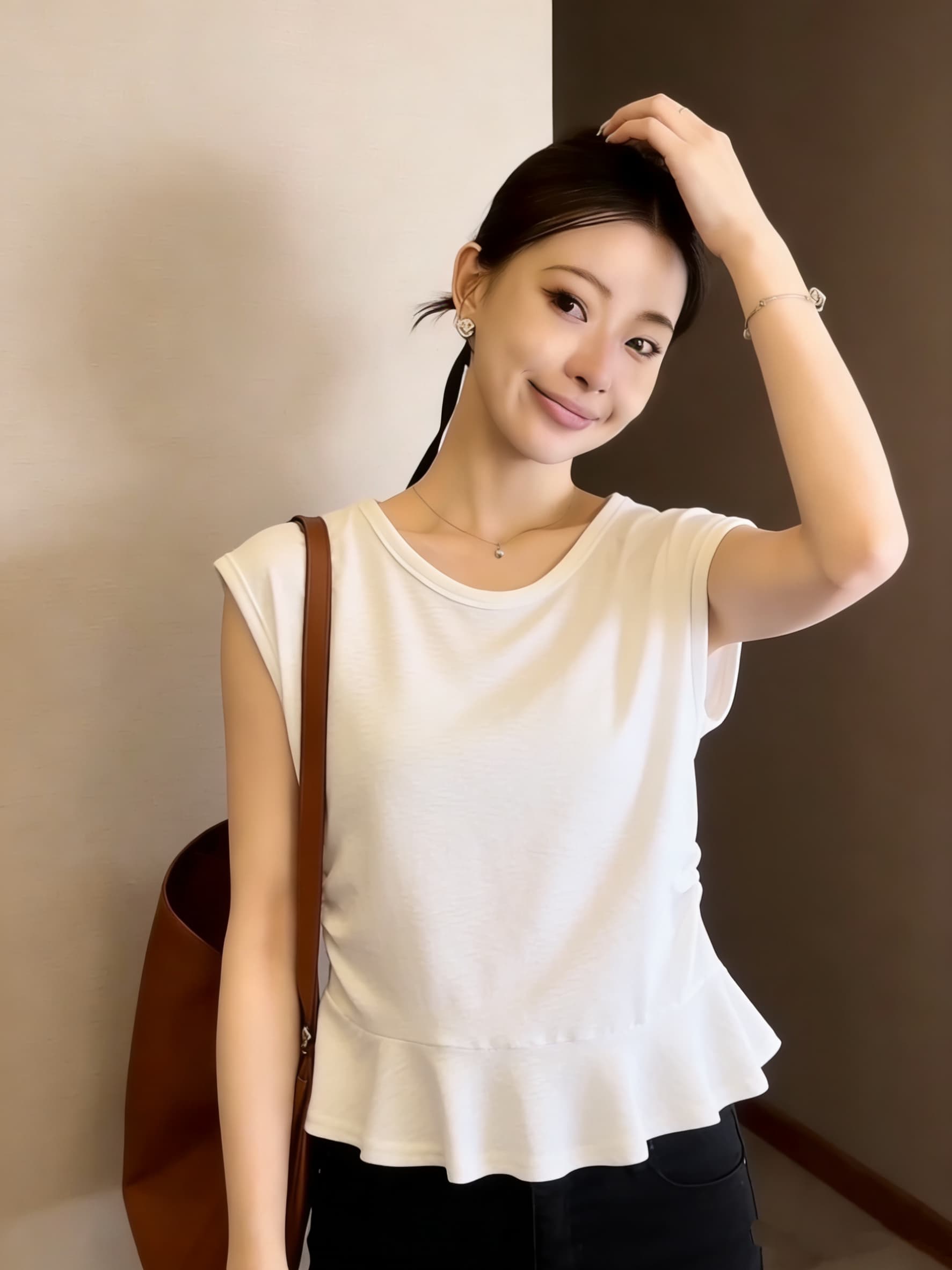 재고 있음 2026 여름 새로운 불규칙 티셔츠 루즈핏 다용도 맨위 이미지 3