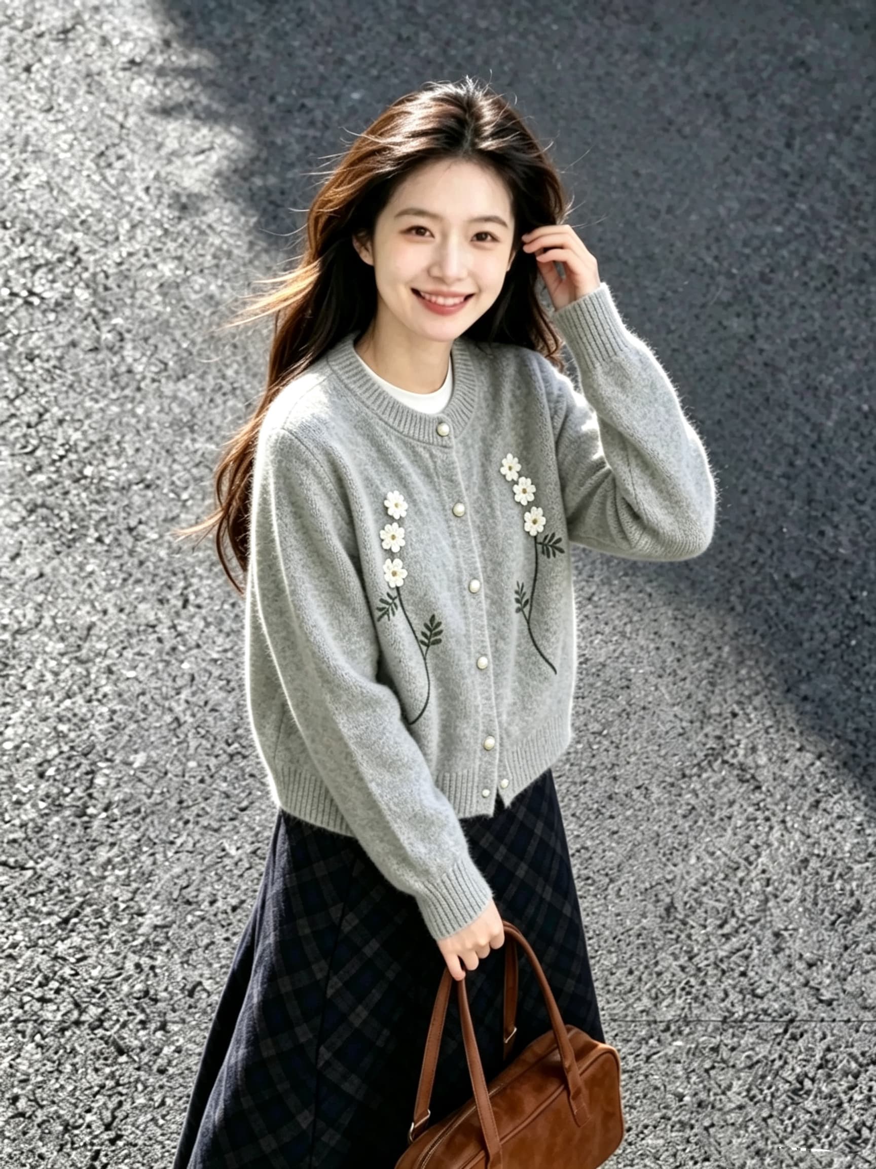 2026 가을 새로운 느긋한 바람 니트 스웨터 오픈 가디건 스웨터 이미지 2