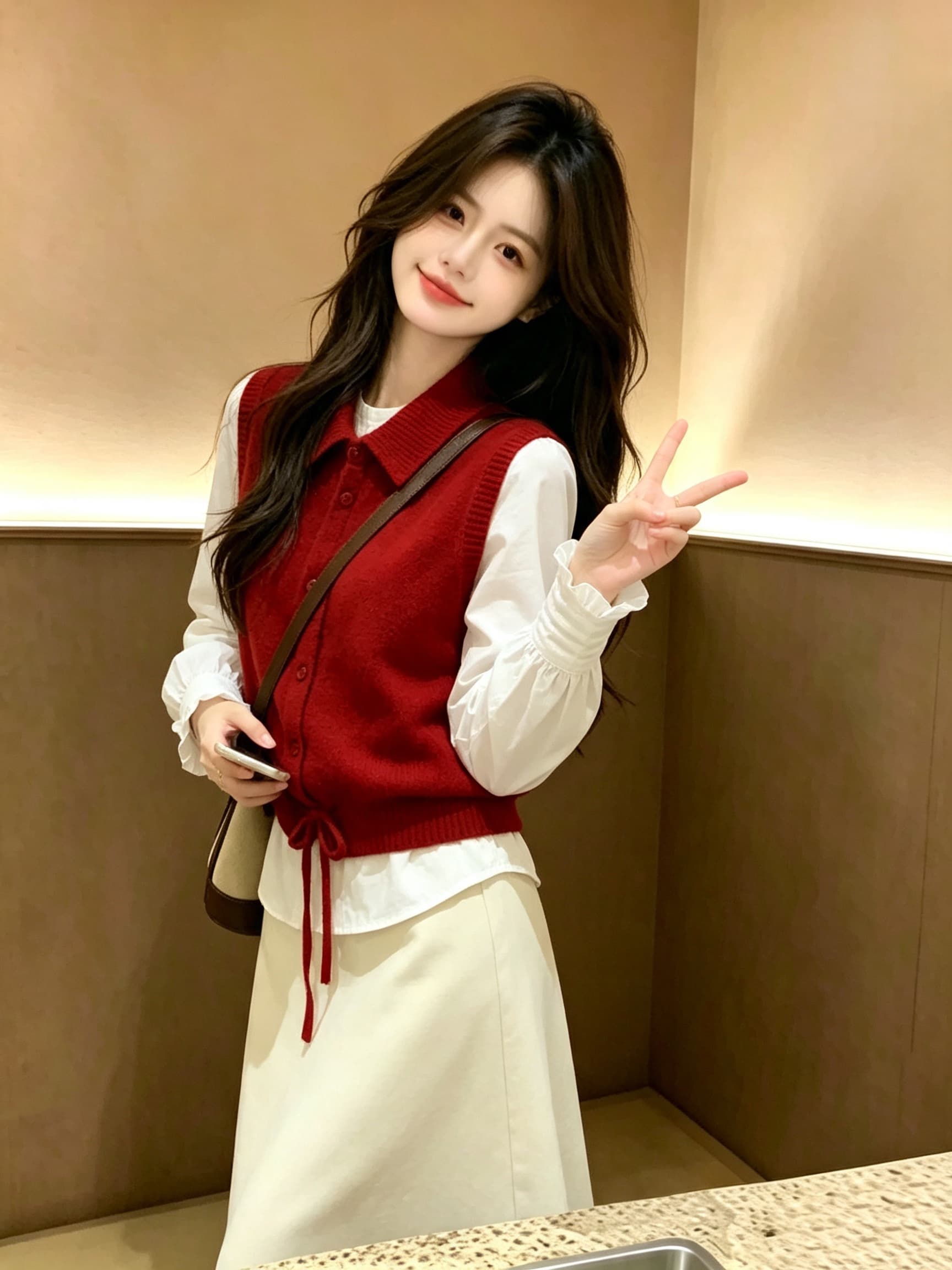2026 가을 새로운 조끼 스탠드 칼라 싱글 줄 버튼 니트 베스트 상세 이미지 3