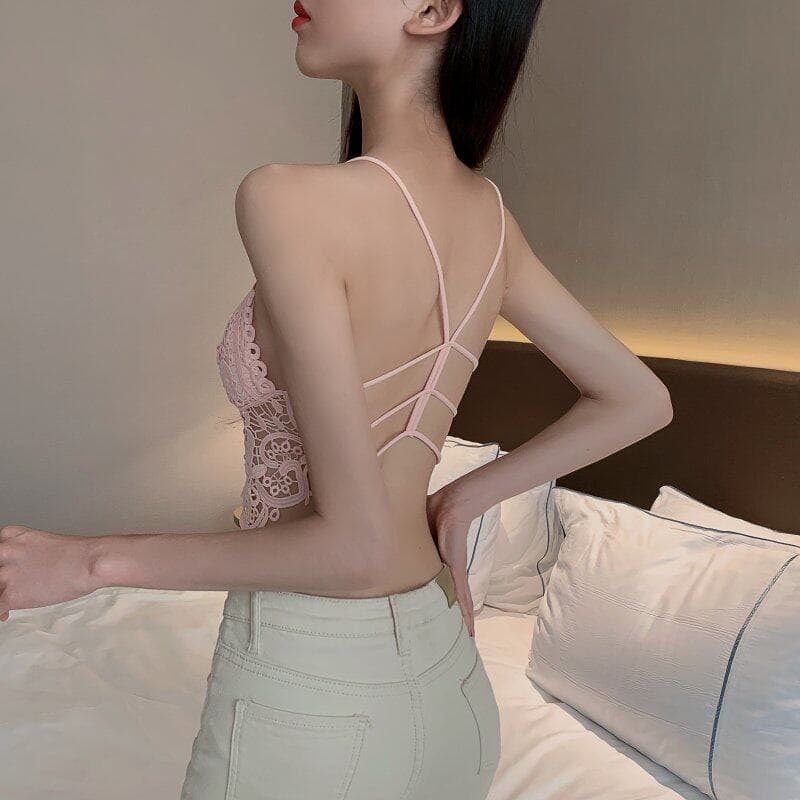 정가 실사 자수 홀로우 아웃 아름다움 뒤로 캐미솔 인사이드 가져 가라. 기본 셔츠 여성 여름 상세 이미지 19
