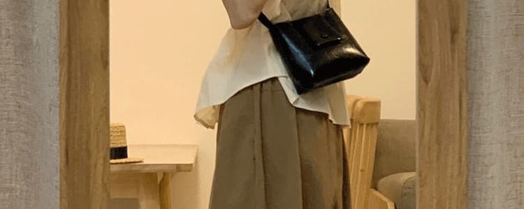 카키 색 9 포인트 워크웨어 와이드 레깅스 바지 여름 하이웨이스트 캐주얼 스트레이트 랜턴 풍선 바지 작은 키 일본식 바지 상세 이미지 6