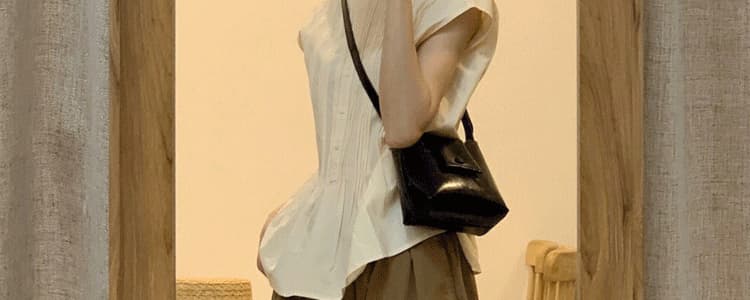 카키 색 9 포인트 워크웨어 와이드 레깅스 바지 여름 하이웨이스트 캐주얼 스트레이트 랜턴 풍선 바지 작은 키 일본식 바지 상세 이미지 19