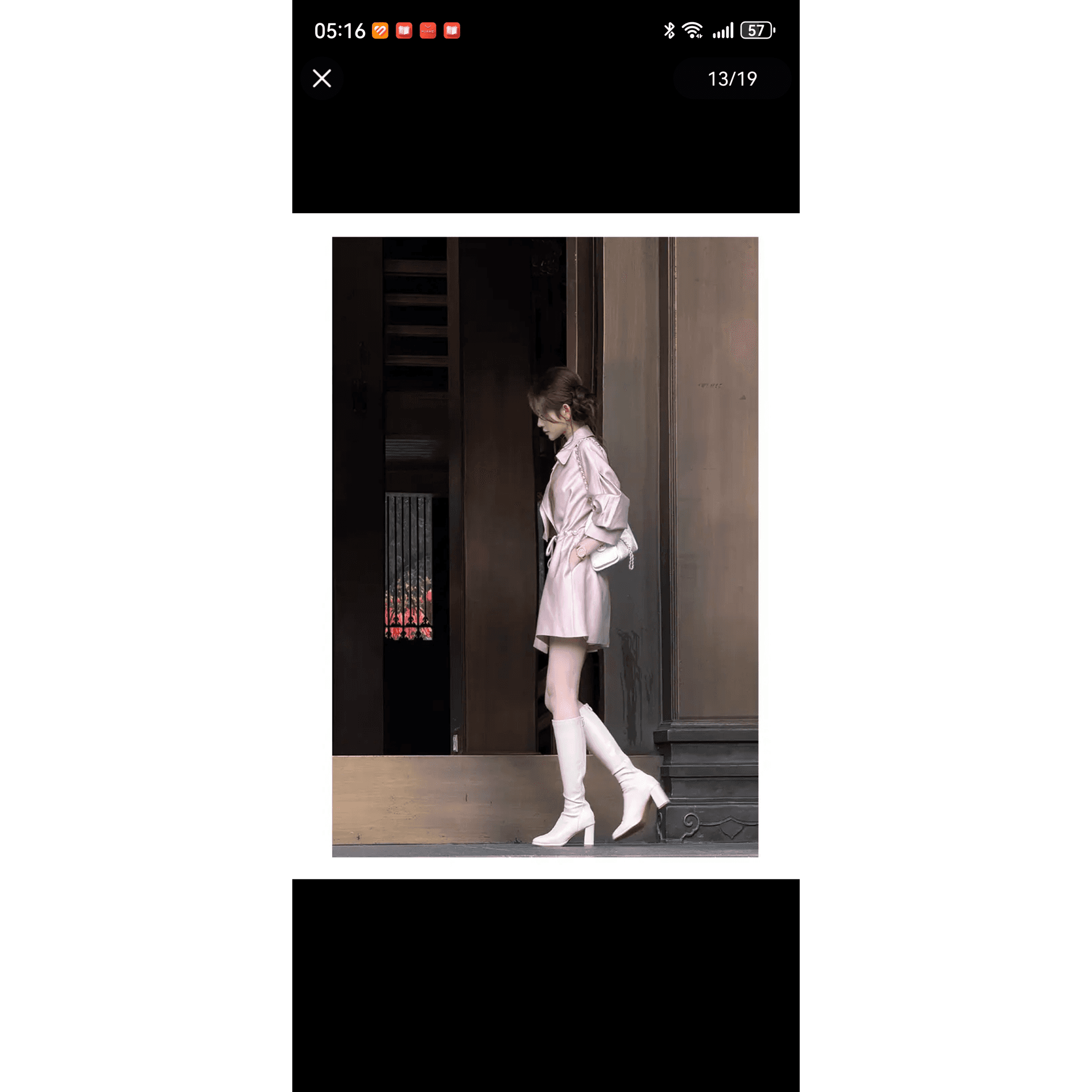 조기 찾는 중 찌르기 주인공 구슬 분말 얀 란 새로운 중식 진주 레이스업 짧은 바람막이 이른 가을 t626t1 이미지 6