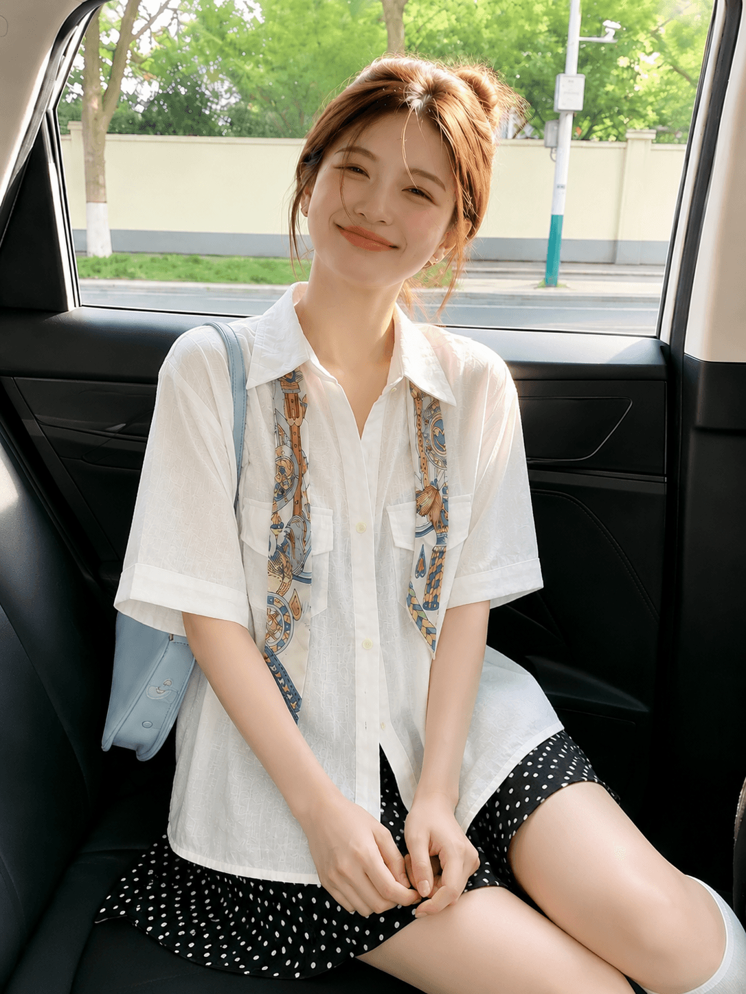 익스트림 제인 화이트 반팔 여성 셔츠 여름 패션 외국 가스 작은 셔츠 우아함 오래된 돈 바람 루즈핏 통기성 셔츠 상세 이미지 3