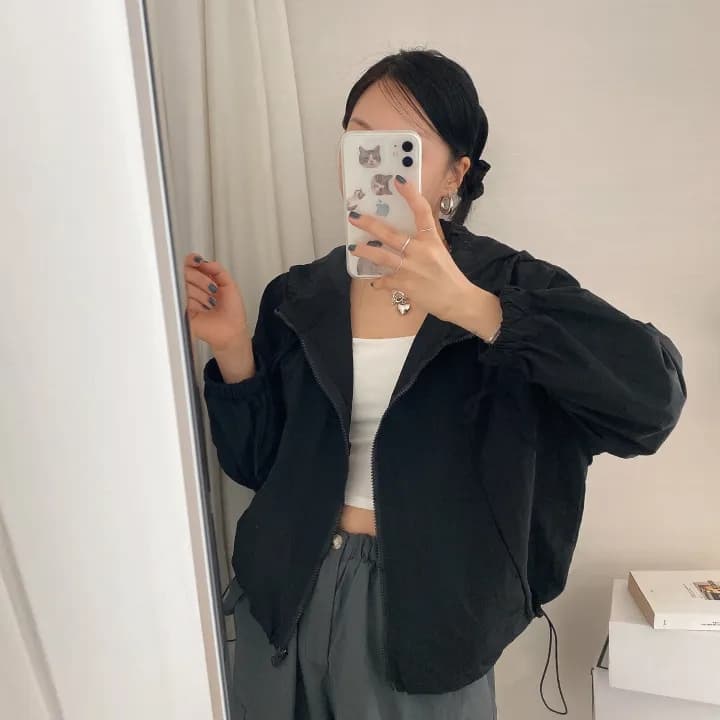 26 여름 ins 루즈핏 캐주얼 자외선 차단 얇은 스타일 여성 코트 ins 후드 자켓 작은 대중 셔츠 8781 상세 이미지 29