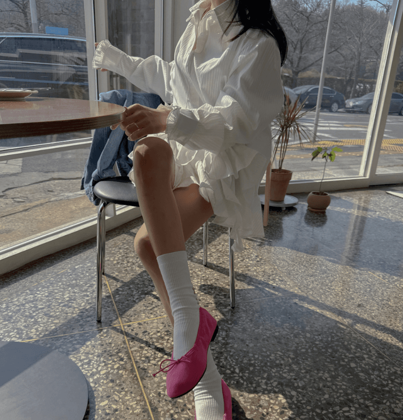 한국 새로운 작은 대중 디자인 센스 불규칙 스트라이프 셔츠 드레스 상세 이미지 19