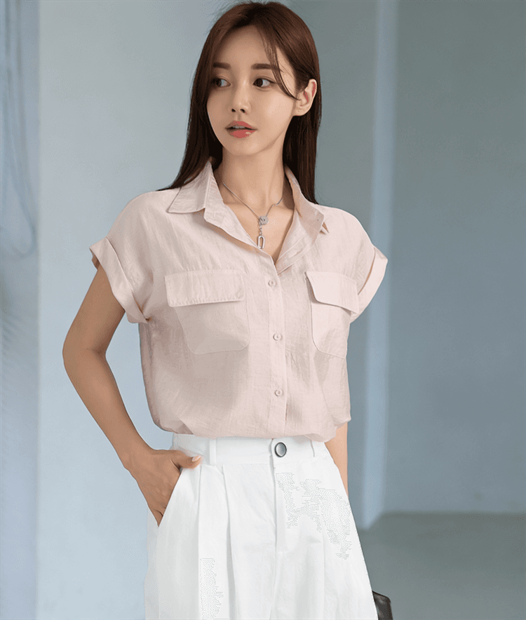 봄 여름 새로운 한국 스타일 루즈핏 모통이 칼 워시 물 면 넓은 다리 캐주얼 바지 9 분 바지 뒤에 허리밴드 상세 이미지 4