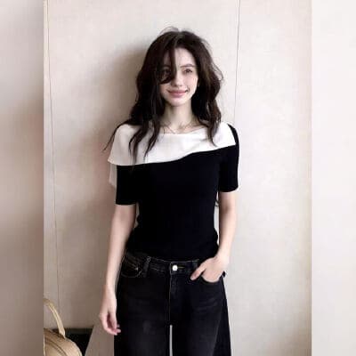 고유 한 아름다운 슈퍼 잘 생긴 맨위 여성 2026 년 봄 여름 새로운 프랑스식 디자인 센스 작은 대중 패션 품격 여성 의류 이미지 2