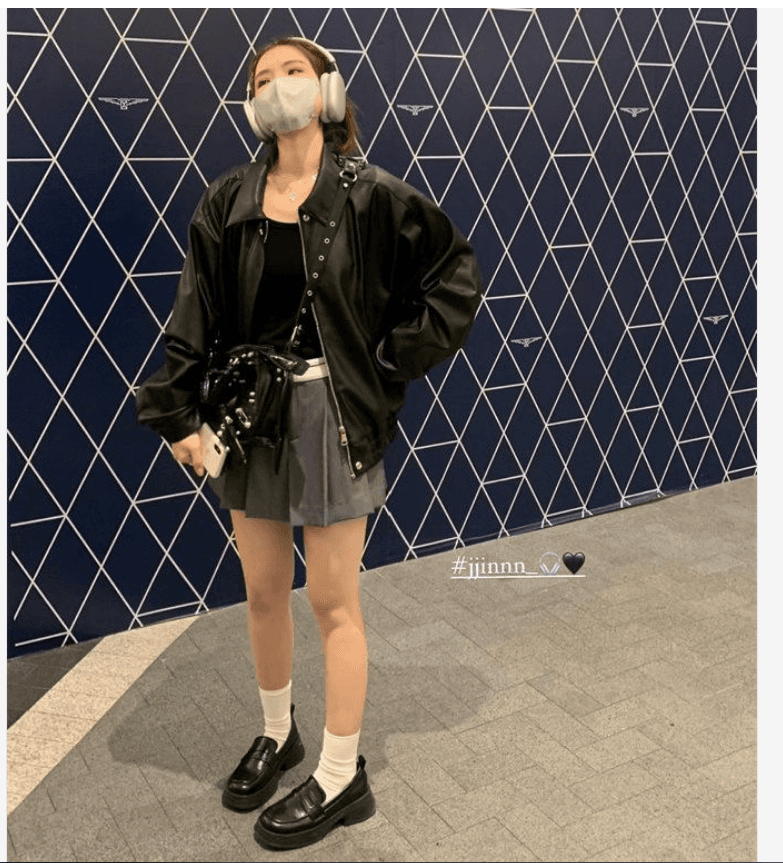 디자인 센스 레트로 문지르다 색상 마 오래된 폴로 칼라 가죽 재킷 재킷 상세 이미지 22