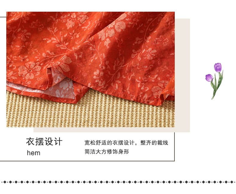 실사 꽃무늬 우아한 롱 코트 그리고 발목 슬립 드레스 루즈핏 빅 사이즈 표지 배 슬림해 보이는 해변 여성 드레스 상세 이미지 5
