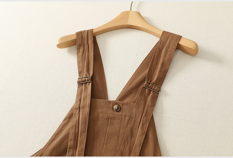 실사 워크웨어 멜빵 바지 여성 2026 새로운 가을 캐주얼 패션 레트로 루즈핏 빅 사이즈 멜빵 바지 상세 이미지 23