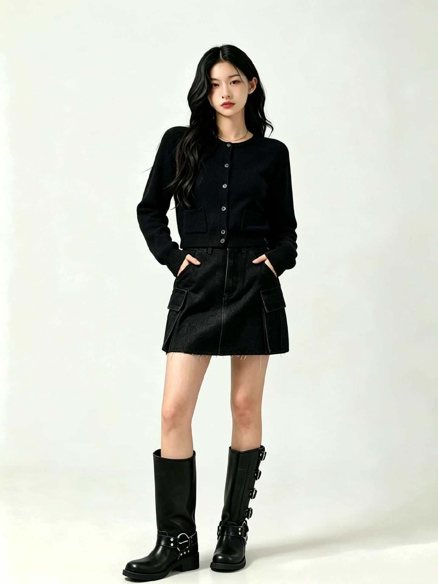 양모 니트 스웨터 여성 라운드 넥 오픈 가디건 2026 새로운 봄 가을 고급 긴팔 외부 잡아라. 의류 스웨터 코트 상세 이미지 28