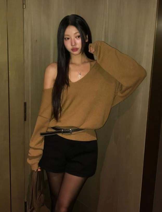 2026 새로운 가을 행침 목 백리스 슬립 니트 맨위 세트 상세 이미지 24