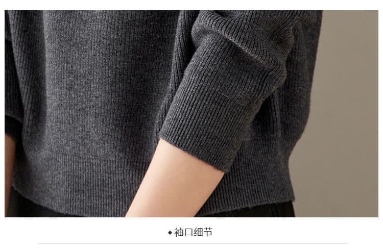레트로 폴로 칼라 스웨터 여자 가을 겨울 루즈핏 슬림해 보이는 인사이드 가져 가라. 고급 센스 슈퍼 잘 생긴 연령 감소 베이비 칼라 니트 맨위 상세 이미지 32