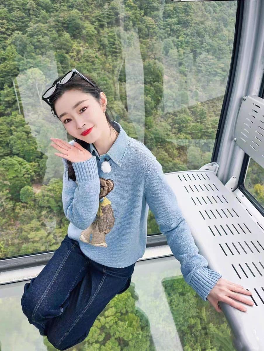 강아지 프린트 후드 티 스웨터 여성 가을 순면 무거운 루즈핏 캐주얼 다용도 맨위 상세 이미지 2