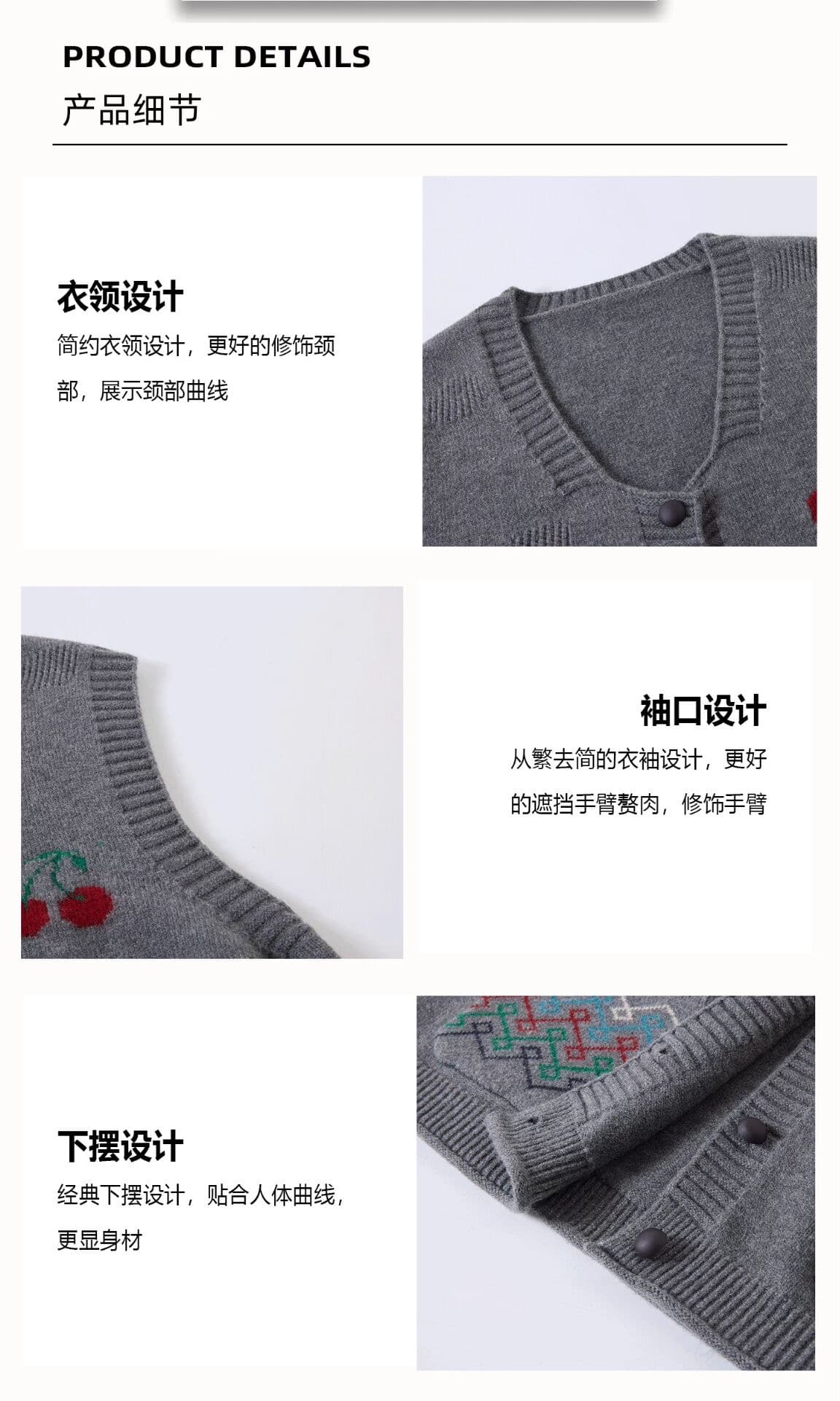 자카드 V넥 니트 베스트 오픈 가디건 여성 봄 가을 조끼 조끼 외부 가져 가라. 외국 가스 연령 감소 중년 어머니 드레스 재킷 상세 이미지 3