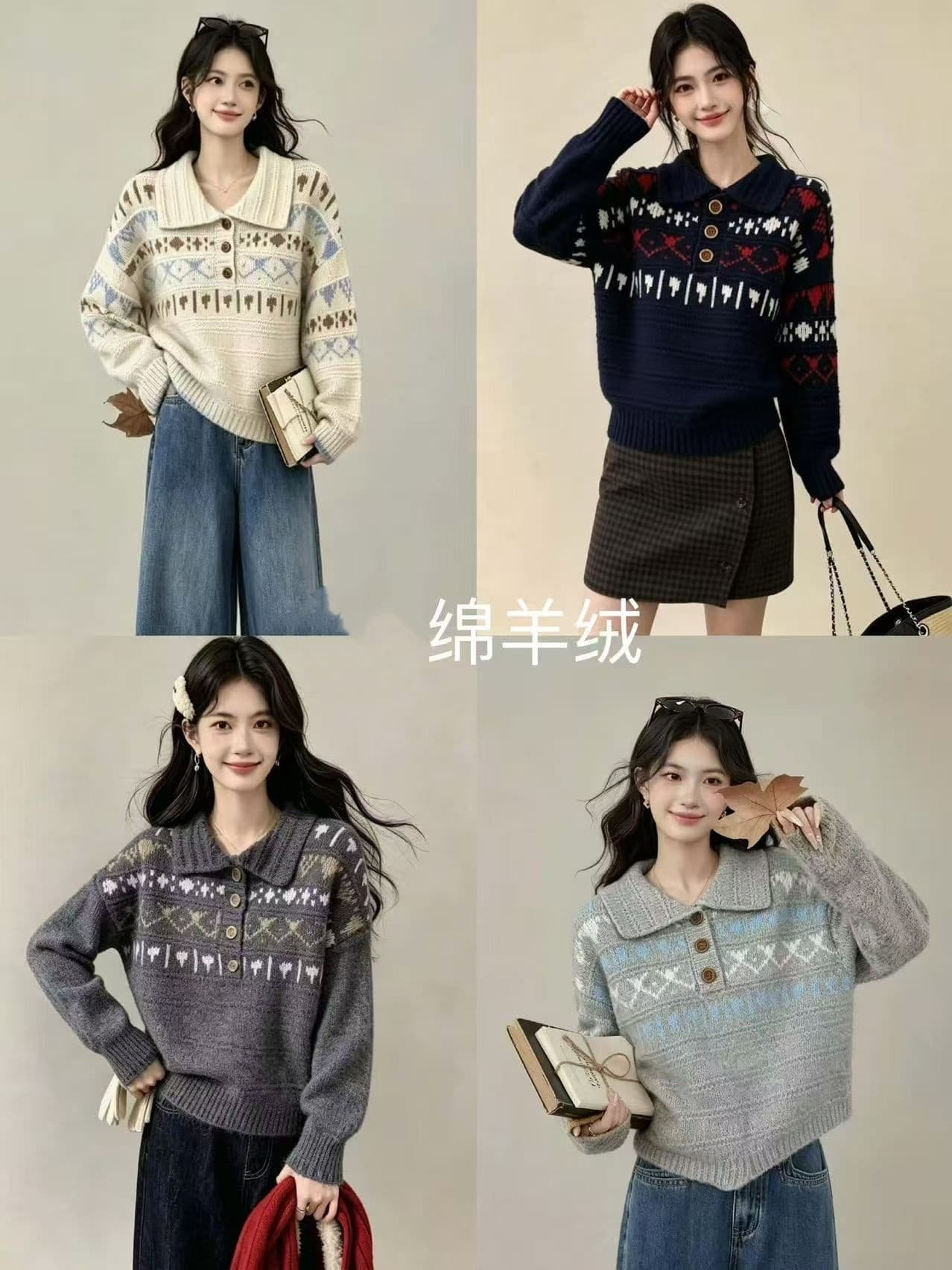 한 부서 우유 fufu 부드러운 찹쌀 스웨터 가을 겨울철 고급 센스 POLO 칼라 패션 슈퍼 잘 생긴 아름다운 니트 스웨터 맨위 상세 이미지 5