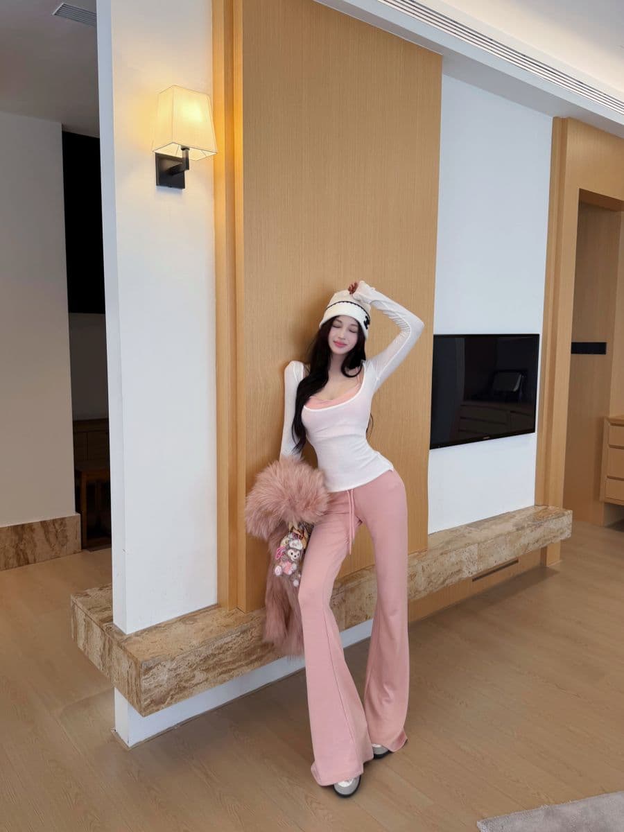 실사 한 부서 캐주얼 세트 여성 이른 가을 새로운 사실 두 조각 긴팔 티셔츠 조끼 맨위 반 스커트 바지 상세 이미지 4