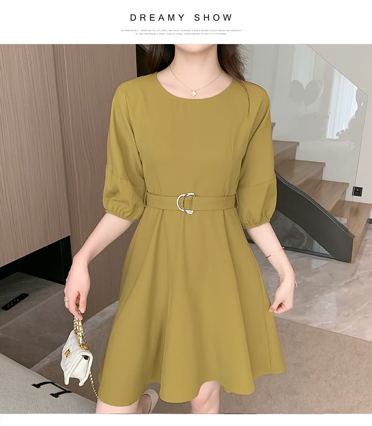 드레스 허리 수축 슬림해 보이는 품격 2026 년 새로운 여름 치마 프랑스식 레트로 작은 정사각형 칼라 첫사랑 치마 상세 이미지 12