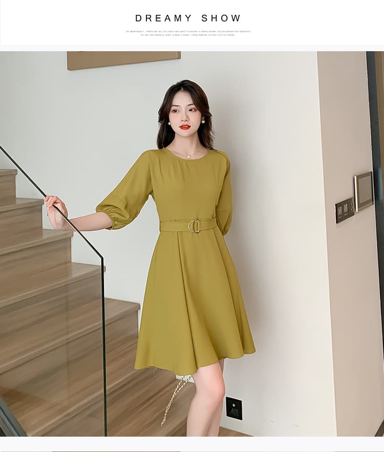 드레스 허리 수축 슬림해 보이는 품격 2026 년 새로운 여름 치마 프랑스식 레트로 작은 정사각형 칼라 첫사랑 치마 상세 이미지 14