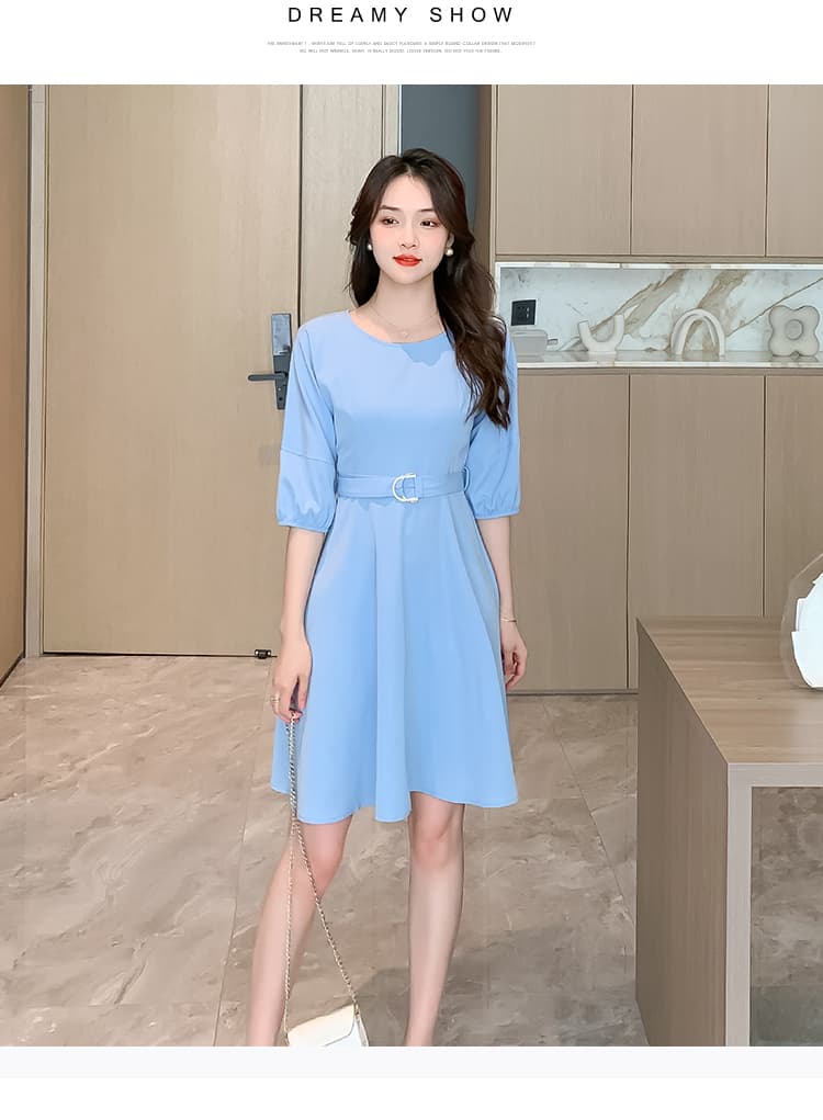 드레스 허리 수축 슬림해 보이는 품격 2026 년 새로운 여름 치마 프랑스식 레트로 작은 정사각형 칼라 첫사랑 치마 상세 이미지 20