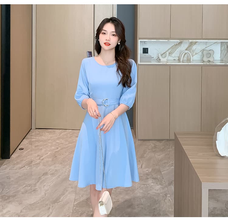 드레스 허리 수축 슬림해 보이는 품격 2026 년 새로운 여름 치마 프랑스식 레트로 작은 정사각형 칼라 첫사랑 치마 상세 이미지 22