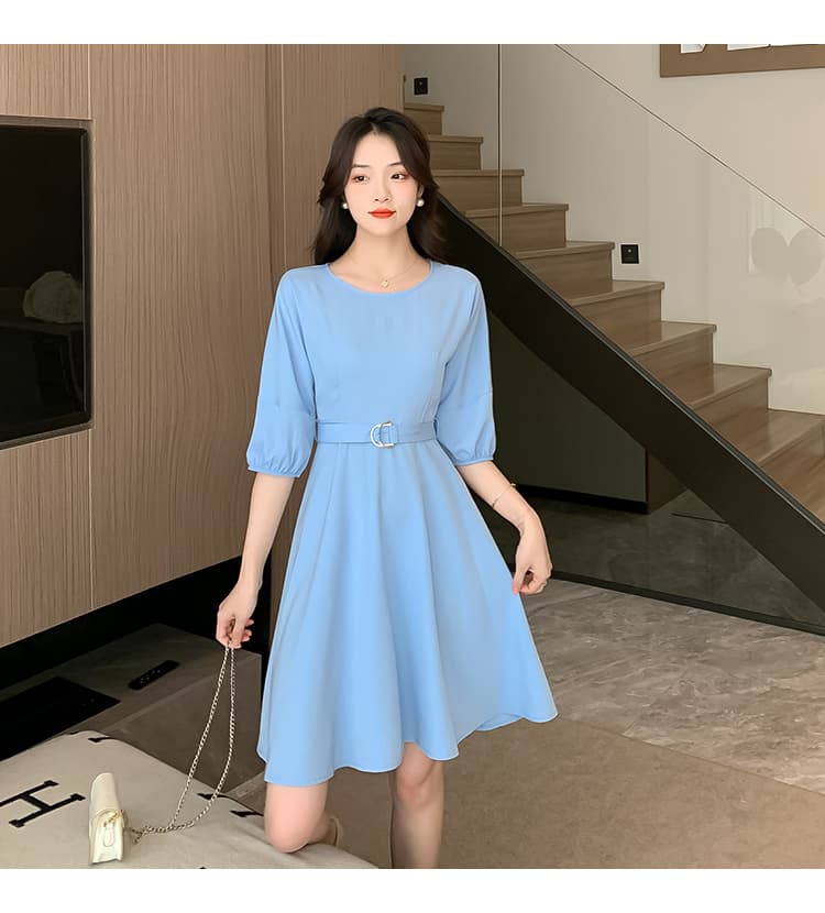 드레스 허리 수축 슬림해 보이는 품격 2026 년 새로운 여름 치마 프랑스식 레트로 작은 정사각형 칼라 첫사랑 치마 상세 이미지 26