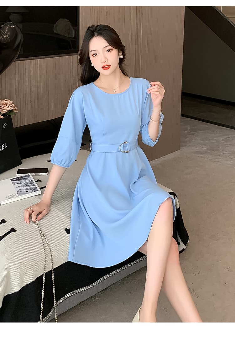 드레스 허리 수축 슬림해 보이는 품격 2026 년 새로운 여름 치마 프랑스식 레트로 작은 정사각형 칼라 첫사랑 치마 상세 이미지 27
