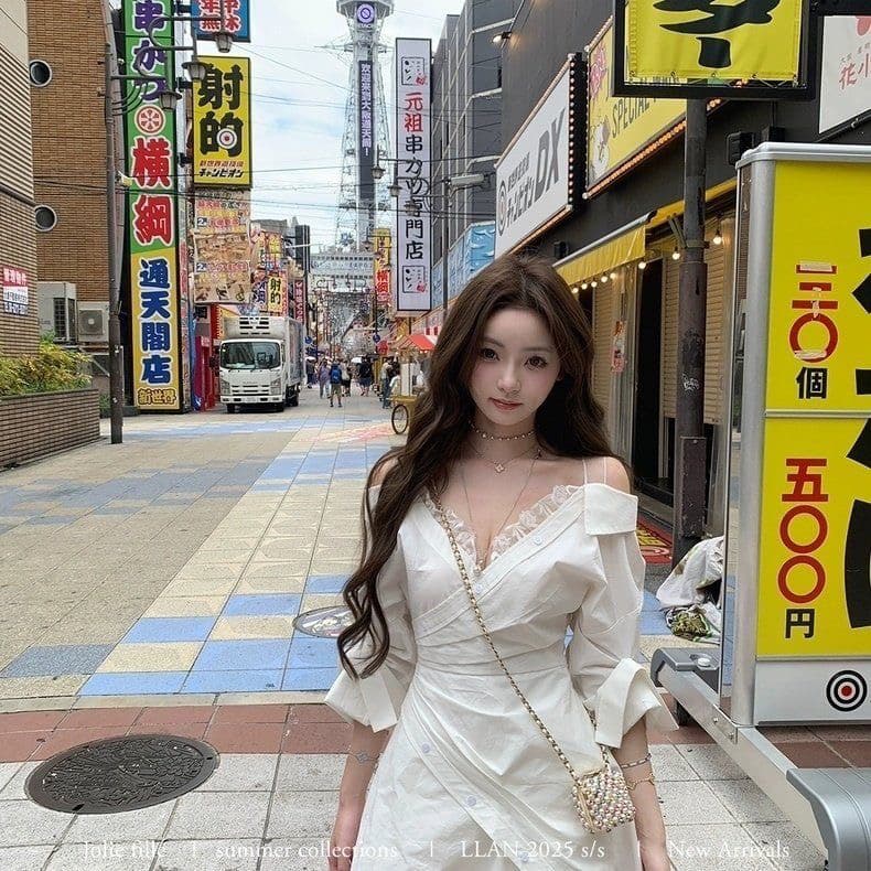 2026 가을 순수한 욕망 센스 가져 가라. 살았다 한 국립 대학교 자매 오프숄더 셔츠 상세 이미지 5