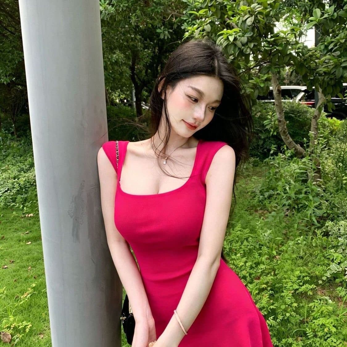 슬림해 보이는 황색 순수한 욕망 바람 드레스 품격 민소매 여름 작은 키 몸매 가꾸기 아메리칸 달콤한 매운맛 핫걸 미니 스커트 상세 이미지 9
