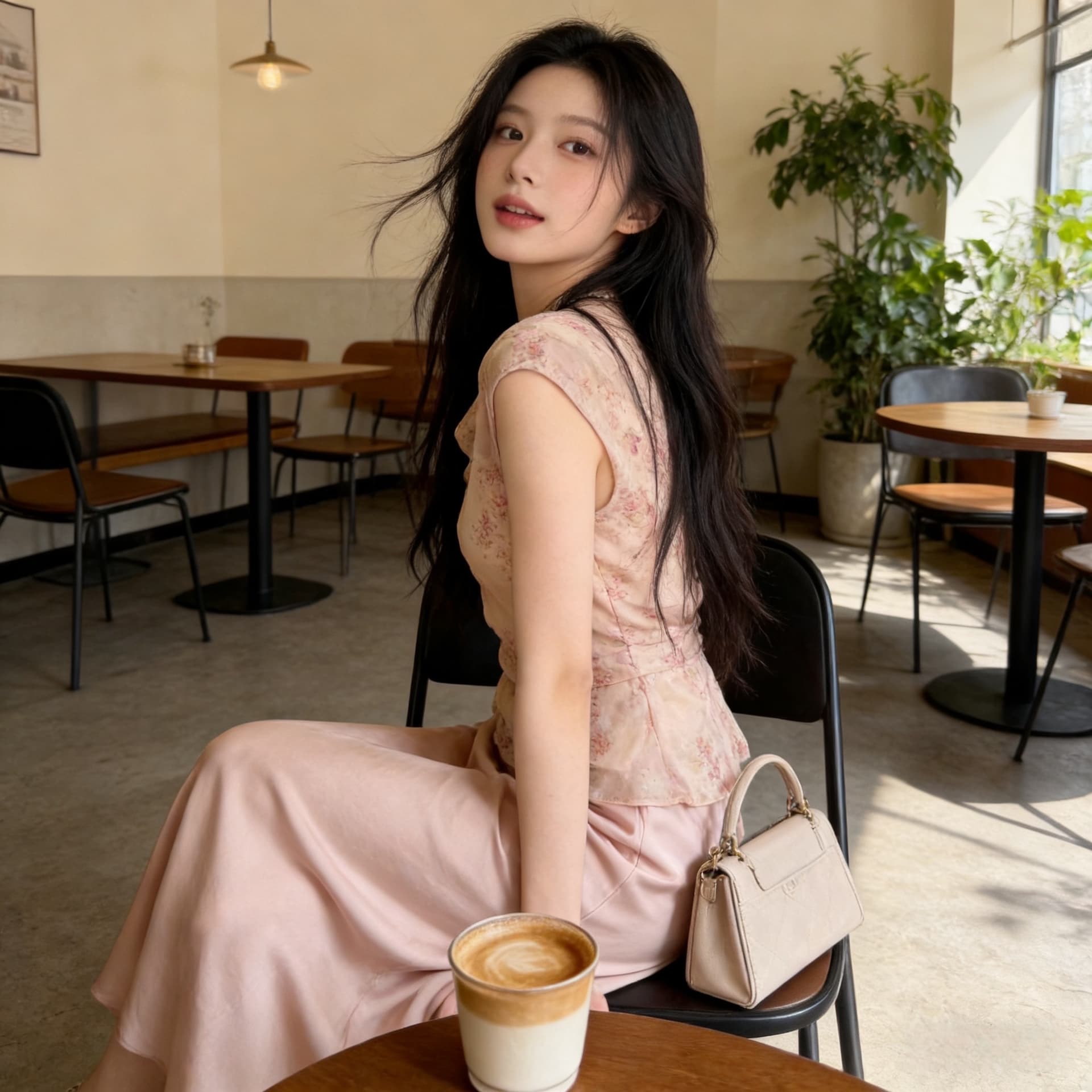 2026 새로운 여름 유리 종이 접기 낭만주의 작은 청신 흔들다 칼라 비스듬한 어깨 꽃무늬 허리 수축 맨위 인어 꼬리 반신 스커트 상세 이미지 7