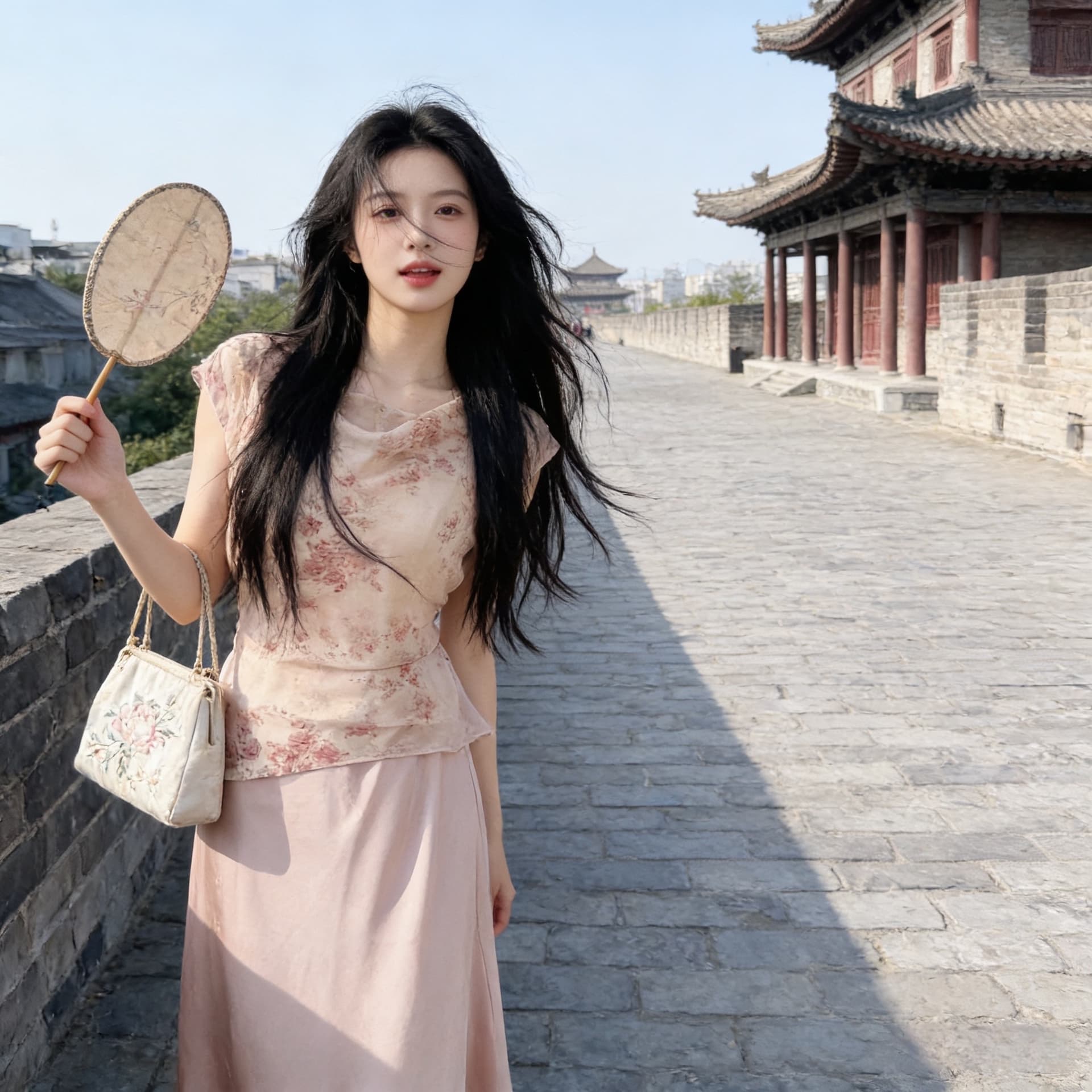 2026 새로운 여름 유리 종이 접기 낭만주의 작은 청신 흔들다 칼라 비스듬한 어깨 꽃무늬 허리 수축 맨위 인어 꼬리 반신 스커트 상세 이미지 12