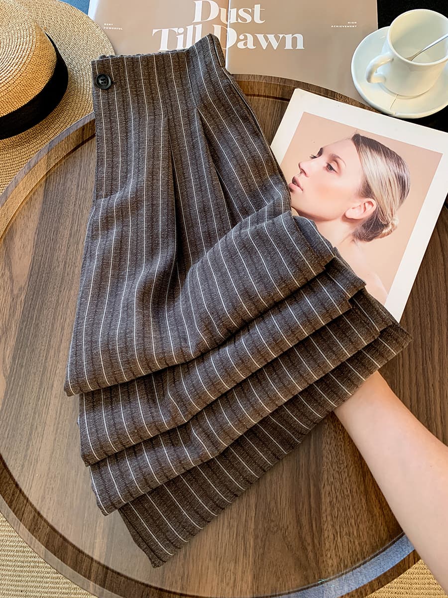 실사 가을 오래된 돈 바람 느슨함 센스 캐주얼 바지 느긋한 바람 편안함 와이드 레그 팬츠 루즈핏 도루 센스 바닥 청소 바지 여성 상세 이미지 3