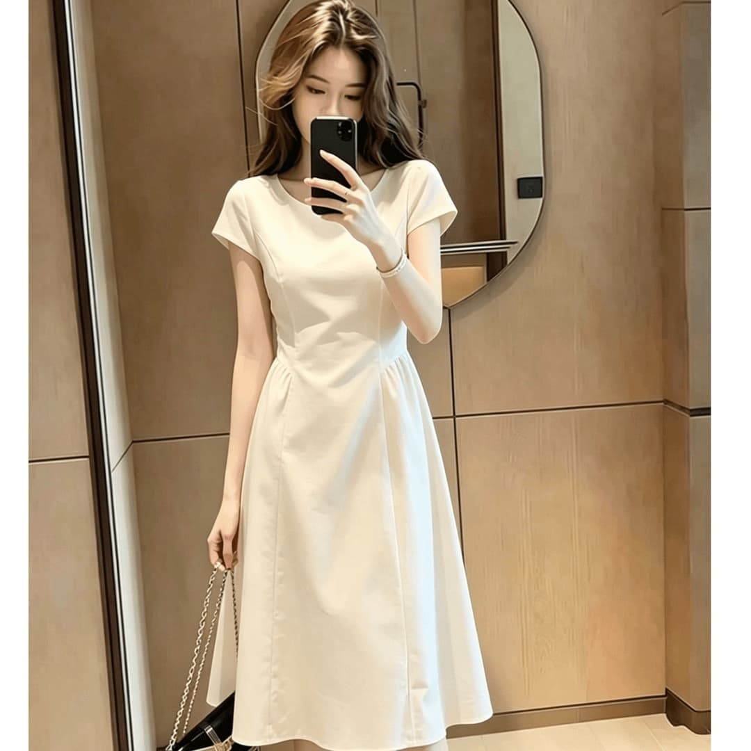 다용도 패션 프랑스식 고급 센스 허리 수축 슬림해 보이는 품격 외국 가스 드레스 여름 새로운 캐주얼 착용 가져 가라. 상세 이미지 1