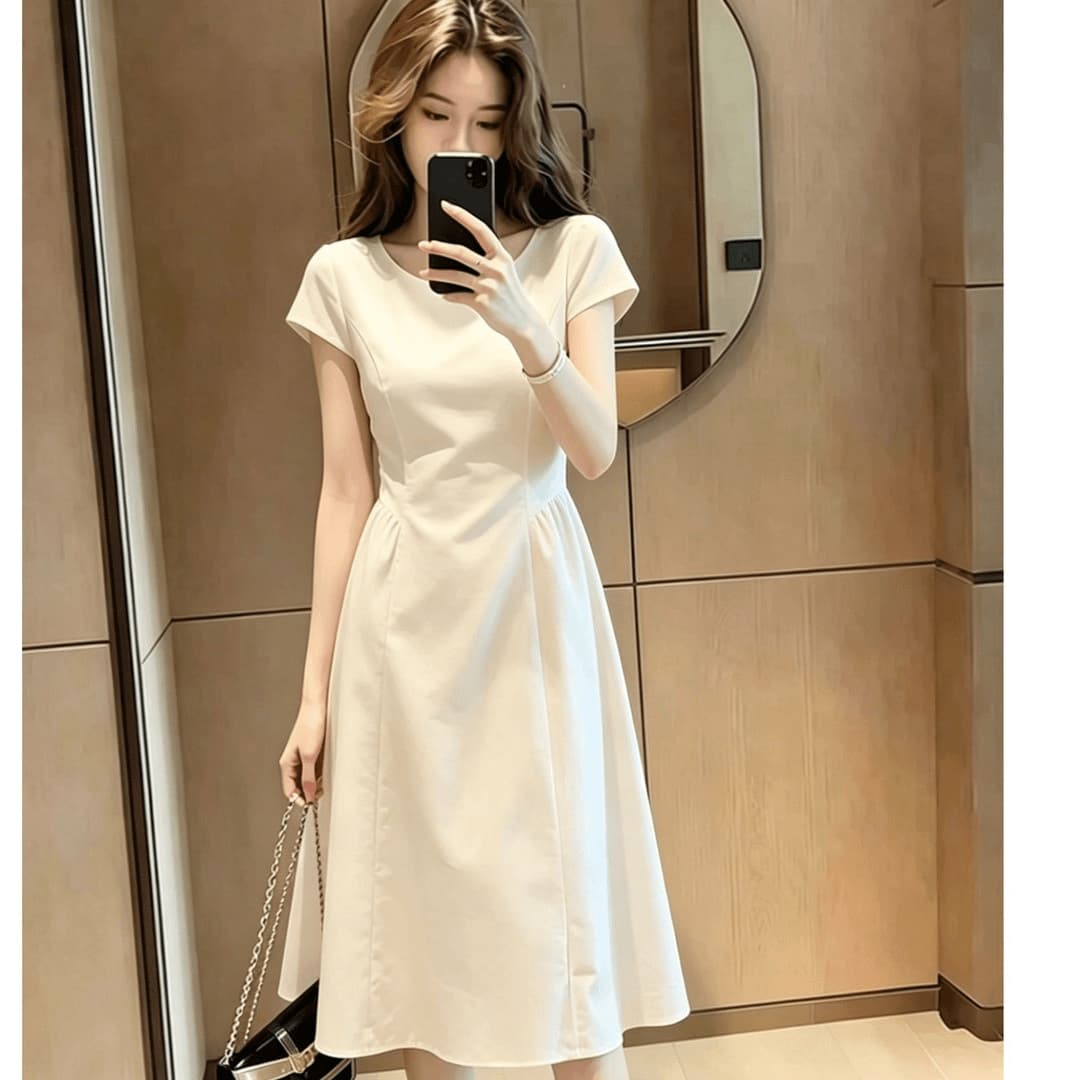 다용도 패션 프랑스식 고급 센스 허리 수축 슬림해 보이는 품격 외국 가스 드레스 여름 새로운 캐주얼 착용 가져 가라. 상세 이미지 7