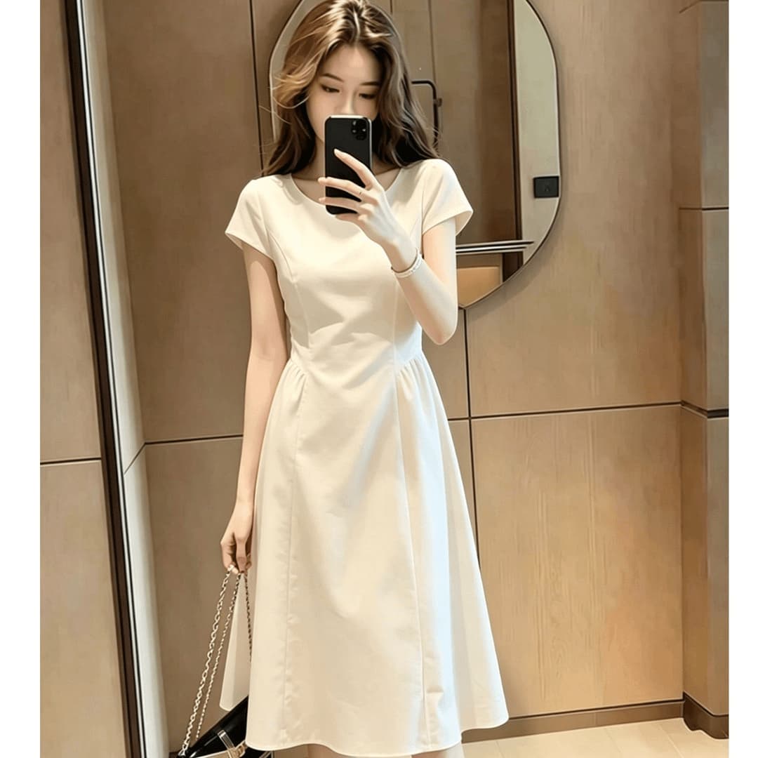 다용도 패션 프랑스식 고급 센스 허리 수축 슬림해 보이는 품격 외국 가스 드레스 여름 새로운 캐주얼 착용 가져 가라. 상세 이미지 8