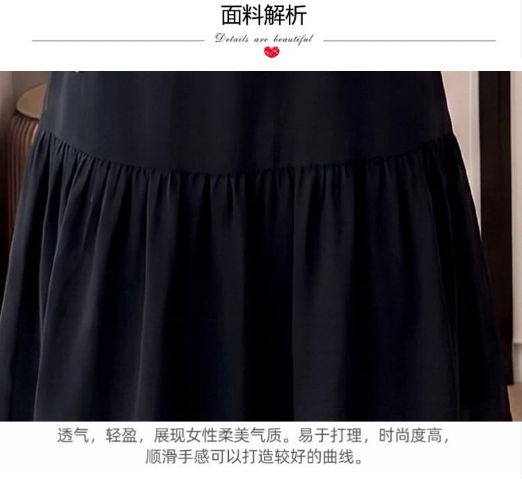 새로운 빅 사이즈 비즈 박기 연령 감소 슬림해 보이는 드레스 상세 이미지 9