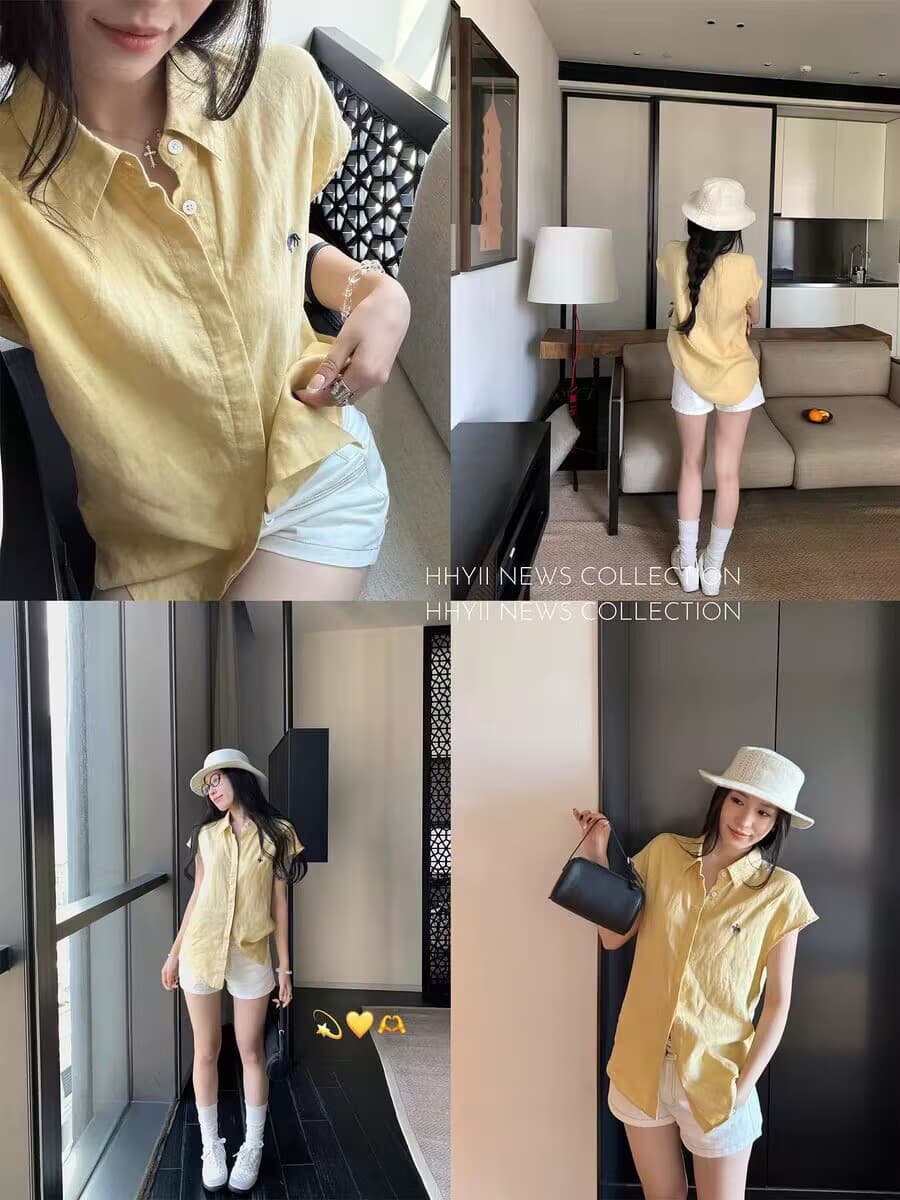 품격 오래된 돈 100 아마 자수 여성 셔츠 여름 민소매 맨위 상세 이미지 7