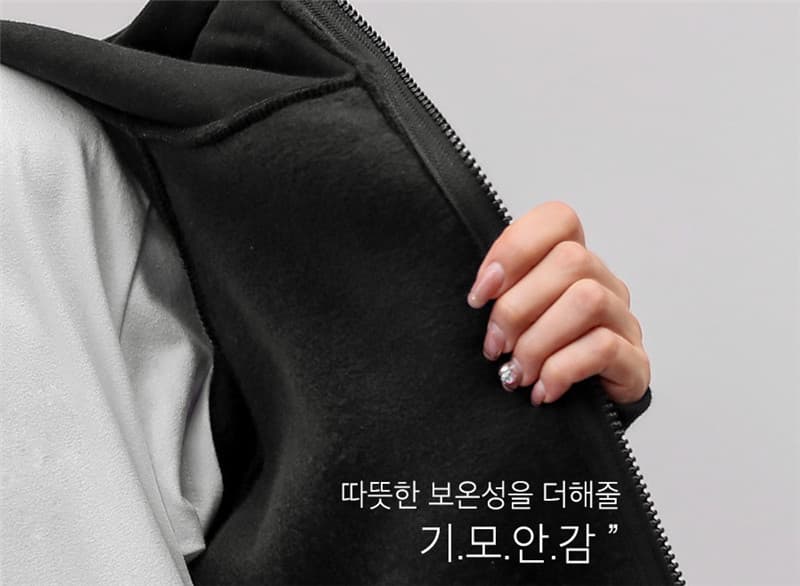 터틀넥 후드 털이 있고 두꺼운 보온 운동 후드티 2026 봄 가을 3 차원 캐주얼 문예 재킷 맨위 학생 상세 이미지 18