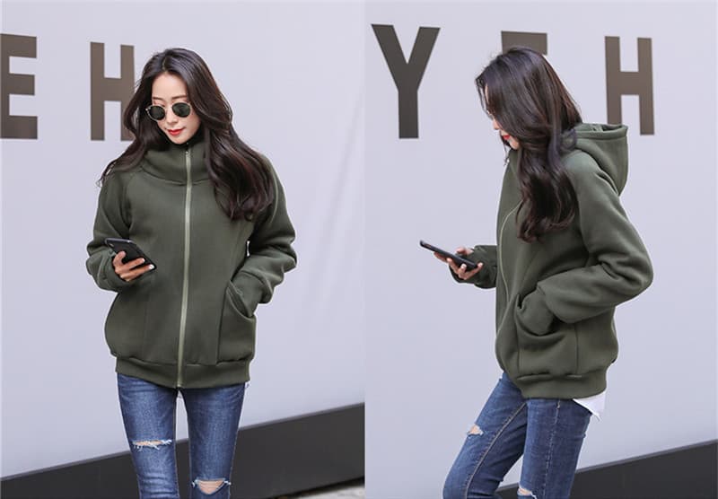 터틀넥 후드 털이 있고 두꺼운 보온 운동 후드티 2026 봄 가을 3 차원 캐주얼 문예 재킷 맨위 학생 상세 이미지 34