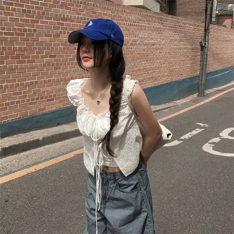 지금 루즈핏 얇은 스타일 스트라이프 아크 측면 풍선 바지 청바지 여성 상세 이미지 28