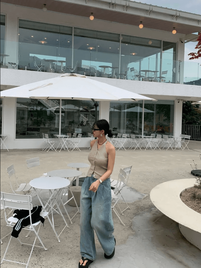 지금 가을 레오파드 무늬 데님 패치워크 부서 버클 다용도 패션 캐주얼 청바지 상세 이미지 23