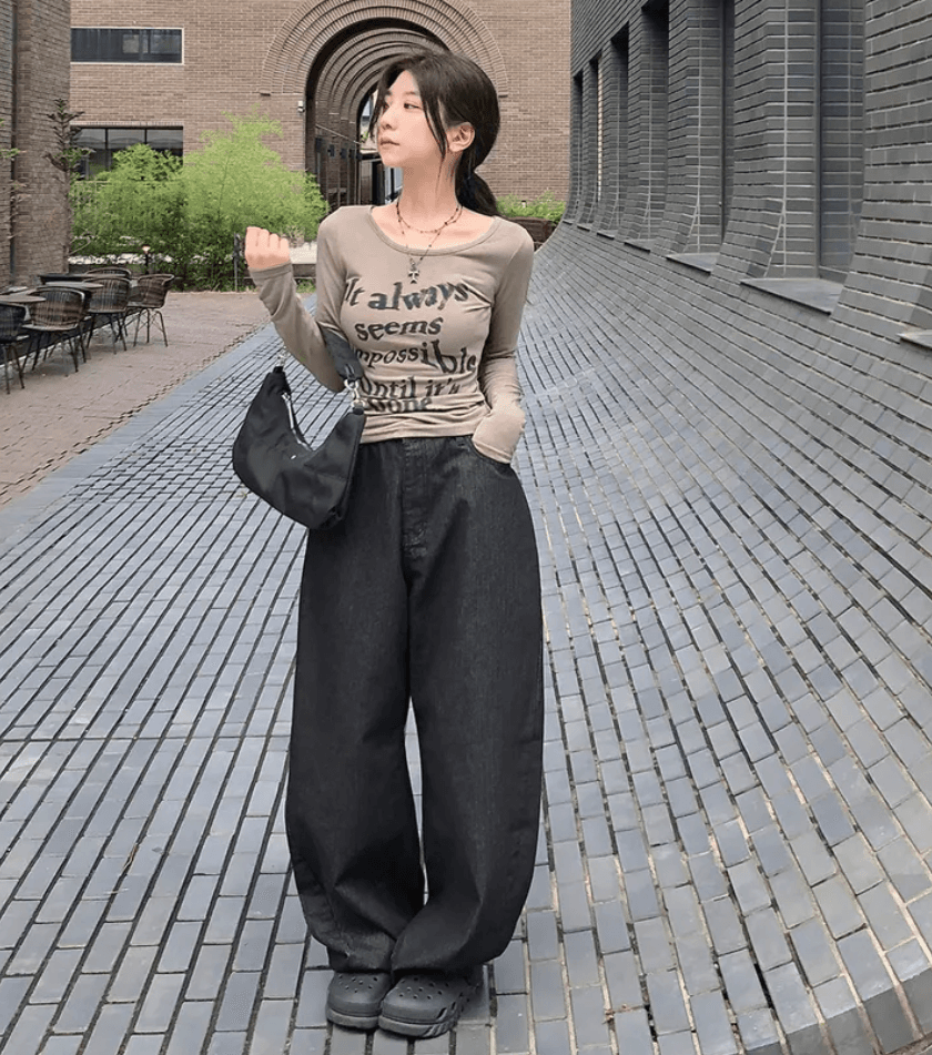 대 화물 선물 어둠 곡물 레트로 캐주얼 다용도 루즈핏 넓은 다리 워크웨어 팬츠 상세 이미지 17