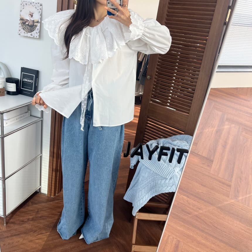 4 가지 색상 지금 봄 새로운 신제품 여성 의류 단색 두 버클 압축 압력 라인 거친 가장자리 청바지 상세 이미지 22