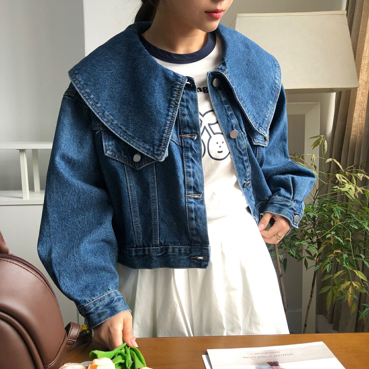 봄철 색상 루즈핏 종류 싱글 줄 버튼 데님 재킷