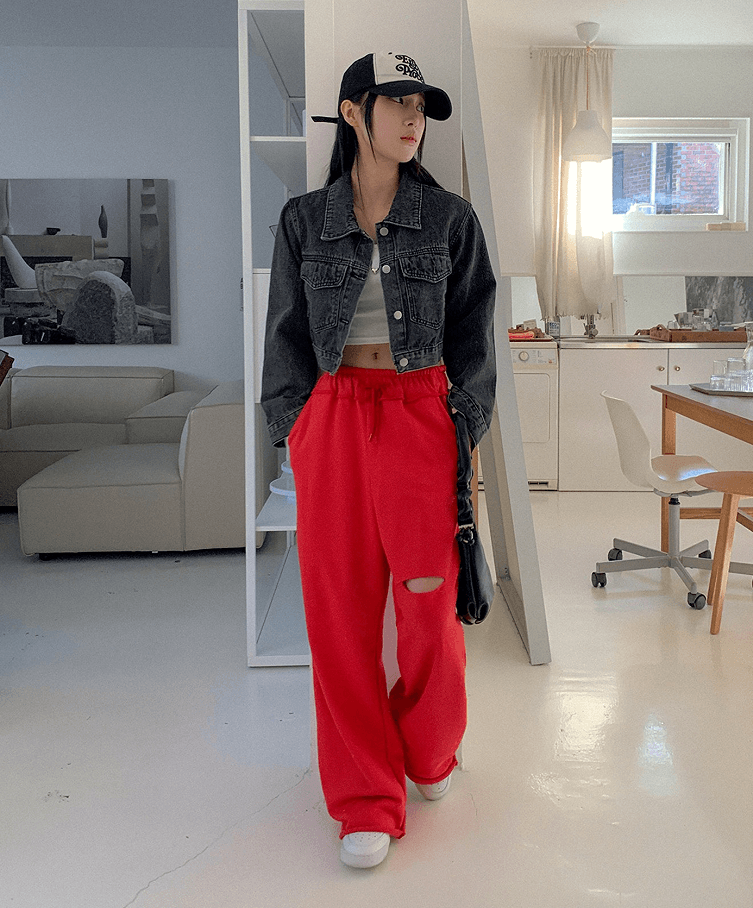 선물 작은 대중 프로필 모양 클래식 데님 쇼트 스타일 재킷 재킷 상세 이미지 13