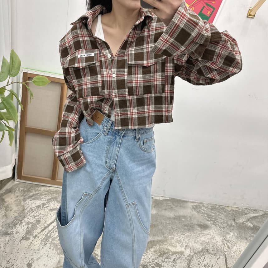 지금 빅 포켓 패션 다용도 부서 버클 모통이 칼 청바지 상세 이미지 20