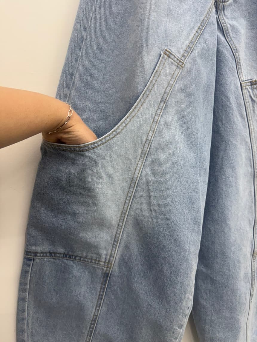 지금 빅 포켓 패션 다용도 부서 버클 모통이 칼 청바지 상세 이미지 41