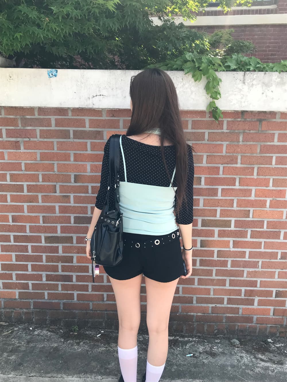 지금 원형 고리 벨트 프릴 반바지 3 색 상세 이미지 2